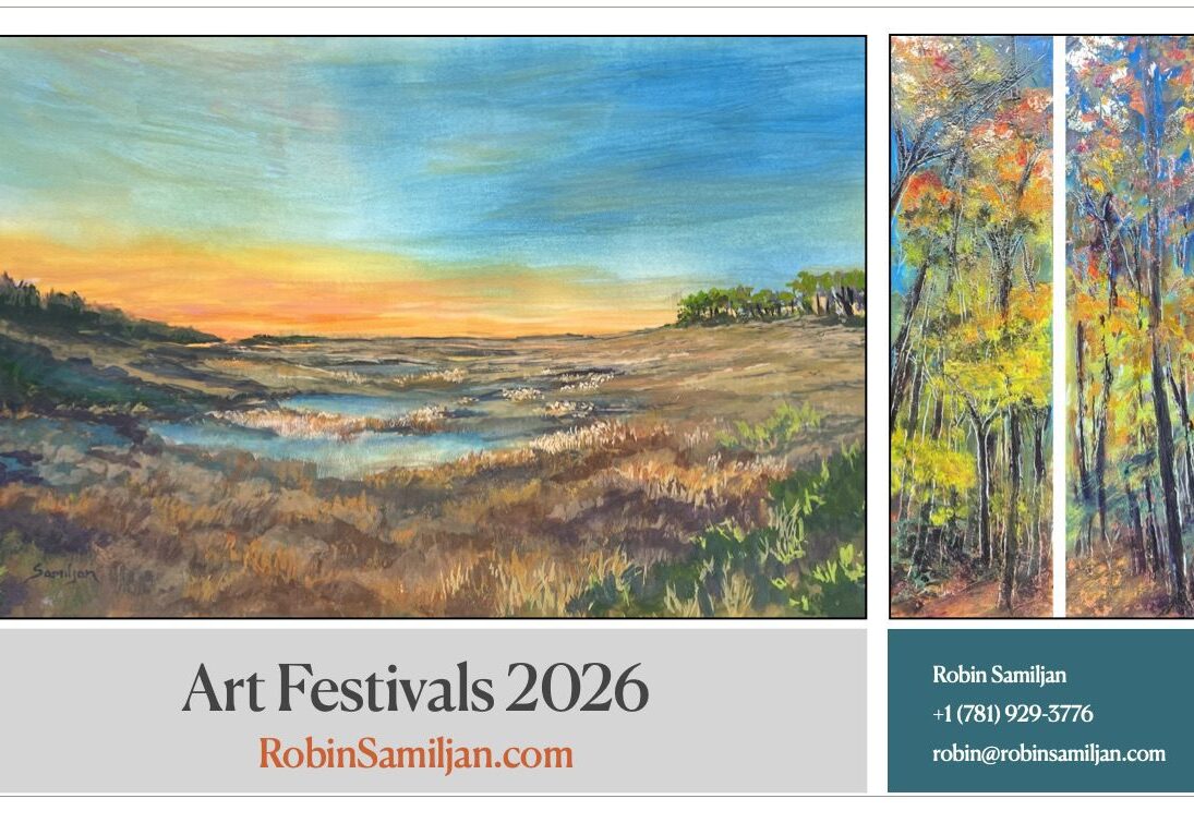 Art Festivals 2026 poster with landscape paintings
